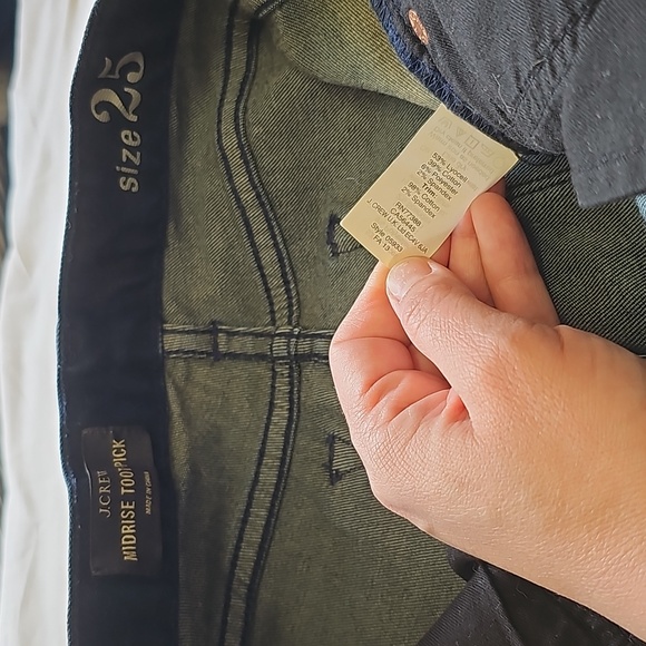 Jcrew midrise toothpick block indigo jeans size 25 - Picture 3 of 5